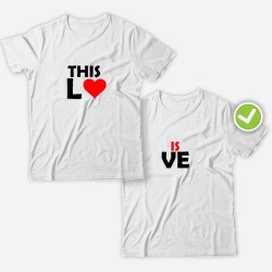 Парные футболки с принтом This is Love