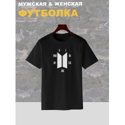 Футболка BTS logo БТС V JK SG JM JH RM J с принтом