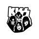 Шоппер бежевый с принтом Рок группа Kiss, участники. Сумка для шопинга на плечо тканевая, мужская и женская.