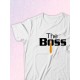 Парные футболки The Boss Босс с принтом