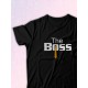 Парные футболки The Boss Босс с принтом
