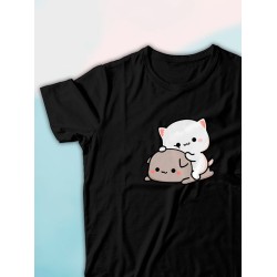 Парные футболки Mochi cats чиби с принтом