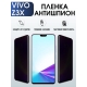 Защитная гидрогелевая пленка для смартфона Vivo Z3x. Полиуретановая плёнка антишпион на мобильный телефон Виво Зет3х, для защиты экрана.