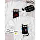 Парная футболка котик и кошка с принтом