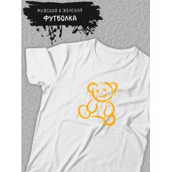 Футболка оверсайз летняя с принтом Мишка Тедди граффити teddy