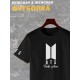 Футболка BTS Fake Love группа БТС логотип с принтом