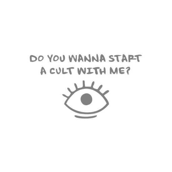 Шоппер бежевый с принтом Do you wanna start a cult with me. Сумка для шопинга на плечо тканевая, мужская и женская.