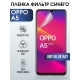 Защитная гидрогелевая пленка на телефон OPPO A5, anti blue ray фильтр синего, гелевая пленка на смартфон OPPO A5, для защиты экрана телефона