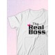 Парные футболки The Real Boss Настоящий босс с принтом