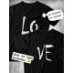 Парные футболки Надпись love любовь Lo y2k с принтом