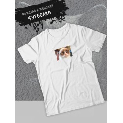 Футболка Grumpy cat грустный кот мем грампи кэт с принтом