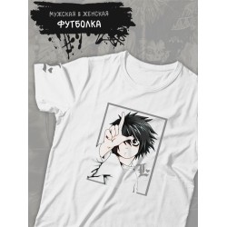 Футболка Тетрадь смерти L Death Note Эл аниме anime с принтом