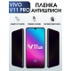 Защитная гидрогелевая пленка для смартфона Vivo V11 pro. Полиуретановая плёнка антишпион на мобильный телефон Виво В11, для защиты экрана.