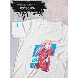 Футболка Zero Two Милый Любимый во Франксе Зеро Ту y2k с принтом