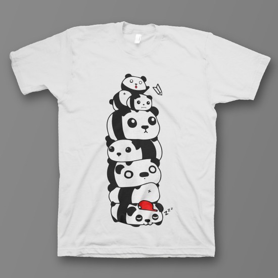 футболка с прикольным принтом "Pandas"