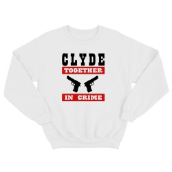 Парные свитшоты для двоих мужа и жены, влюбленных Bonnie&Clyde together. Толстовки для двоих друзей