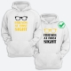 Парные толстовки с капюшоном для двоих друзей c надписью Friends at first sight