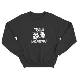 Свитшот для бойцов ММА и UFC с принтом Train INSAIYAN / Мужская толстовка без капюшона для повседневной носки и для тренировок