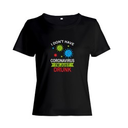 Прикольная футболка с надписью I don't have coronavirus