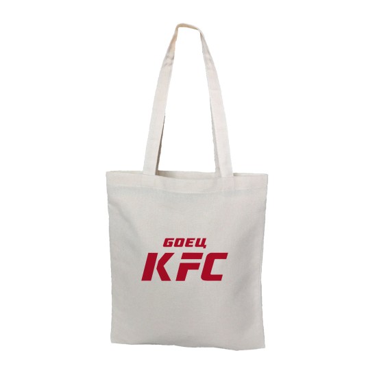 Сумка шоппер - холщовая хлопковая эко сумка с принтом Боец KFC