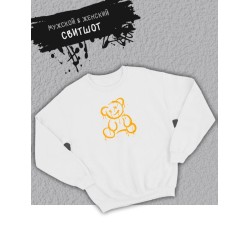 Толстовка мужская с принтом Мишка Тедди граффити teddy