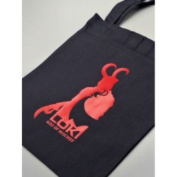 Сумка шоппер с принтом Локи / Тканевая эко сумка с ручкой