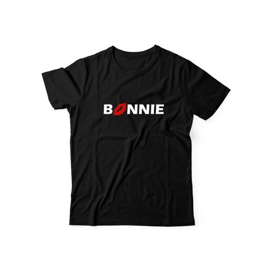 Красивые парные футболки с надписями Bonnie Clyde