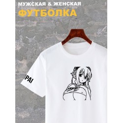 Футболка аниме тян девушка хентай hentai y2k оверсайз с принтом