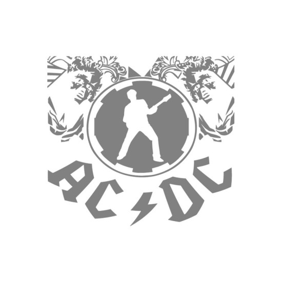 Футболка с принтом рок группа ACDC и надписью AC DC