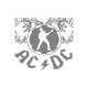 Футболка с принтом рок группа ACDC и надписью AC DC