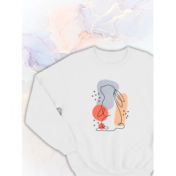 Парные свитшоты Кролики aesthetic art зайка белый женский с принтом минимализм для влюбленных пар парня и девушки, двоих подруг, милая, мемная прикольная парная одежда андеграунд y2k style оверсайз