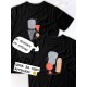 Парные футболки Кролики aesthetic art с принтом
