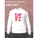 Парные свитшоты Love надпись любовь Ve y2k белый женский с принтом aesthetic для влюбленных пар парня и девушки, двоих подруг, мемная, прикольная парная одежда оверсайз андеграунд street style
