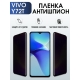Защитная гидрогелевая пленка для смартфона Vivo Y72t. Полиуретановая плёнка антишпион на мобильный телефон Виво У72т, для защиты экрана.