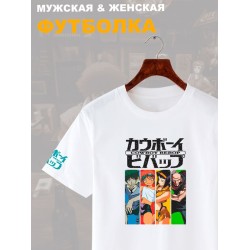 Футболка Cowboy Bebop аниме Ковбой Бипоп персонажи y2k с принтом