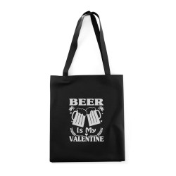 Сумка шоппер - холщовая хлопковая эко сумка с принтом Beer is My Valentine