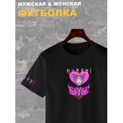 Футболка аниме Kuromi Hello Kitty Куроми zxc y2k оверсайз с принтом