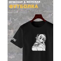 Футболка аниме тян девушка хентай hentai y2k оверсайз с принтом