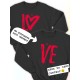 Парные свитшоты Love надпись любовь Ve y2k черный женский с принтом aesthetic для влюбленных пар парня и девушки, двоих подруг, мемная, прикольная парная одежда оверсайз андеграунд street style