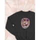 Парные свитшоты Лев Lion мем черный мужской с принтом прикол для влюбленных пар парня и девушки, двоих подруг и друзей, милая, мемная, прикольная парная одежда y2k андеграунд оверсайз street style