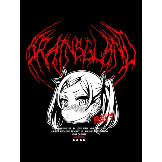 Футболка Аниме тян девушка anime zxs cursed Dr Seuss с принтом