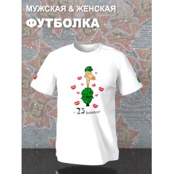 Футболка защитник воин с военной тематикой 23 февраля с военным принтом