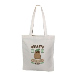 Эко сумка шоппер с прикольны принтом. Сумка shopper из натуральной ткани.