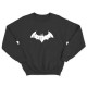 Парные свитшоты для двоих мужа и жены, влюбленных с принтом Mr Batman & Mrs Batman / Толстовка без капюшона для пары