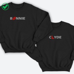 Парные свитшоты для двоих мужа и жены, влюбленных Bonnie&Clyde. Толстовки для двоих