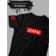 Футболка оверсайз летняя с принтом аниме надписью Senpai