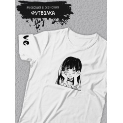 футболка оверсайз летняя с принтом аниме тян kawaii унисекс