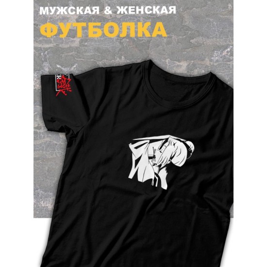 футболка оверсайз с принтом аниме Тян самурай samurai.