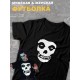 Футболка черная Король и Шут киш с черепом misfits оверсайз