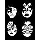 Шоппер черный с принтом Рок группа Kiss, состав. Сумка для шопинга на плечо тканевая, мужская и женская.